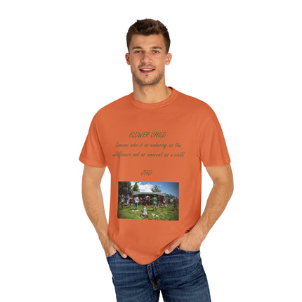 Flower Child Unisex Garment-Dyed T-Shirt – Vintage Inspiration for Free Spirits