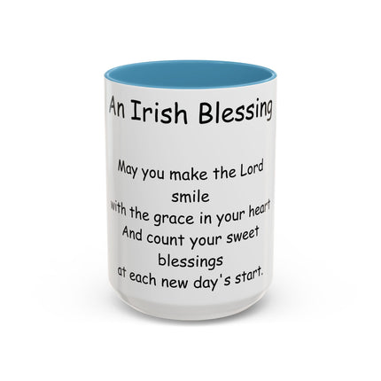 Irish Blessing Accent Mug | 15oz Ceramic Gift for Friends & Family