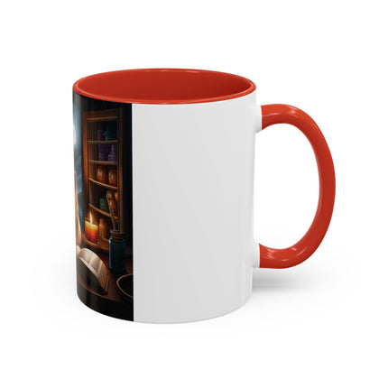 Cozy Cat Accent Mug – 11oz – Candlelight & Moonlight for Book Lovers