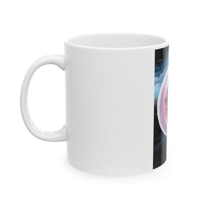 Moonlit Cats Ceramic Mug — Whimsical Nighttime Art Coffee Cup (11oz/15oz)