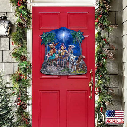 The Magic of Three Kings Nativity Door Decor by D. Gelsinger - Nativity Holiday Decor - 8161026H-1810-3