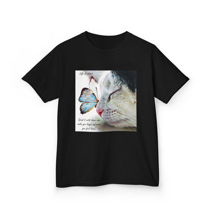 Butterfly Cat Kids Tee – Cute Graphic Shirt for Nature & Joy