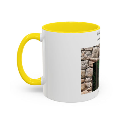 Newton Quote Accent Mug – 11oz Ceramic Cup with Bridge Message