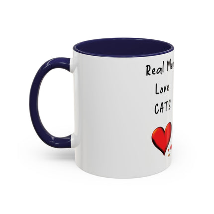 Real Men Love Cats Coffee Mug – 11oz Accent Mug