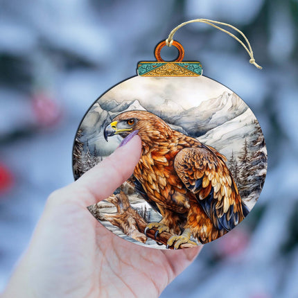 Golden Eagle Majesty Wooden Ornaments by G.Debrekht - Wildlife Holiday Decor - 870062-4