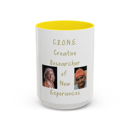 CRONE Coffee Mug – "Creative Researcher of New Experiences" Accent Ceramic Mug (11/15 oz)