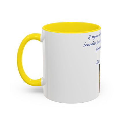 Saint Kolbe Quote Mug – 11oz Accent Ceramic Cup for Marian Devotion