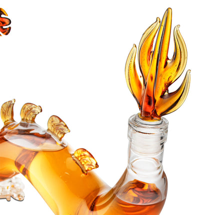 Dragon Drinking Decanter - GOT, I Drink and I Know Things - Whiskey and Wine Decanter Large 10x16" - 100% Lead-Free High Borosilicate Glass, - The Wine Savant Handblown Glass. Movie Night! (600ml)-4