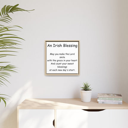 Canvas Wall Art — “An Irish Blessing” Framed Matte Print
