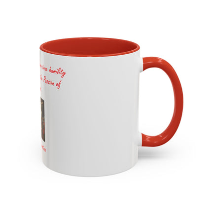 Saint Faustina Coffee Mug — 'Reflect on the Passion of Jesus' Religious Accent Mug
