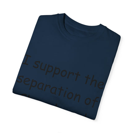 Progressive Activism T-Shirt – “Church and Hate” Quote – Unisex Fit
