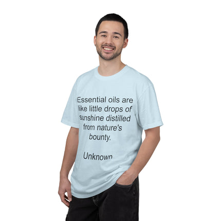 Essential Oils Quote T-Shirt — "Essential oils are like little drops of sunshine..."