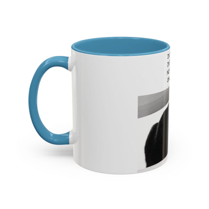 Black Cat Accent Mug – “In the Here In the Now” 11oz Ceramic Cup