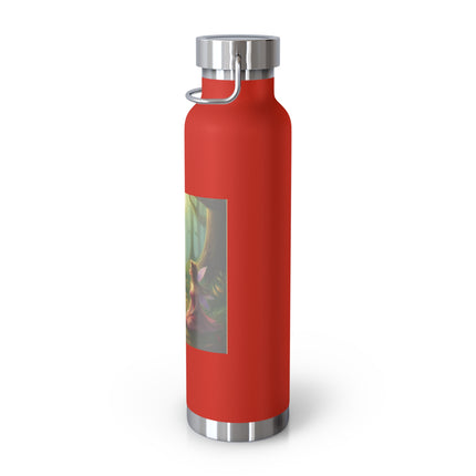 22oz Insulated Bottle — Enchanted Forest Cat & Girl Illustration