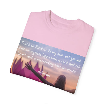 Inspirational Unisex Garment-Dyed T-shirt for Peace Lovers