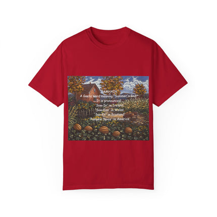 Samhain Tee – Unisex Garment-Dyed Shirt with Pumpkin Spice Wit