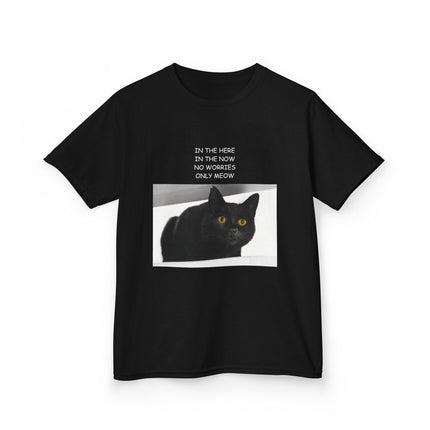 Kids Cat Quote Tee – “Only Meow” Heavy Cotton Shirt for Everyday Joy