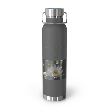 Zen Serenity Copper Bottle – 22oz Lotus Design for Mindful Living