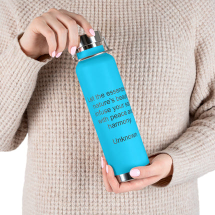 22oz Insulated Bottle — "Let the essence of nature's beauty" Inspirational Quote