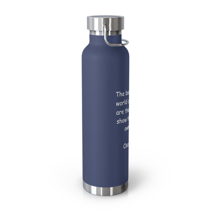 Inspirational Quote Insulated Water Bottle - 22oz - Oscar Wilde Design