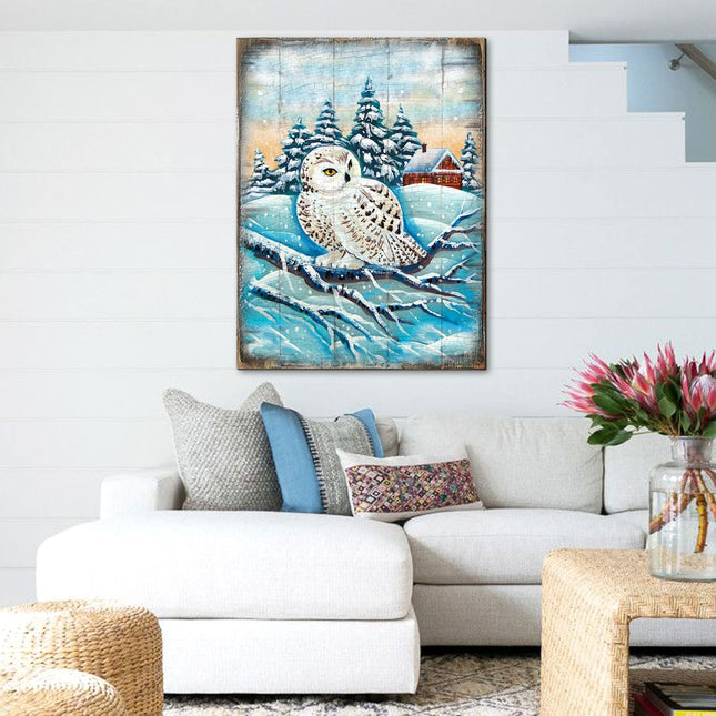 Lokki Owl Art Wooden Wall Art by Nature Wonders - Nature Wildlife Decor  - 95213B-0