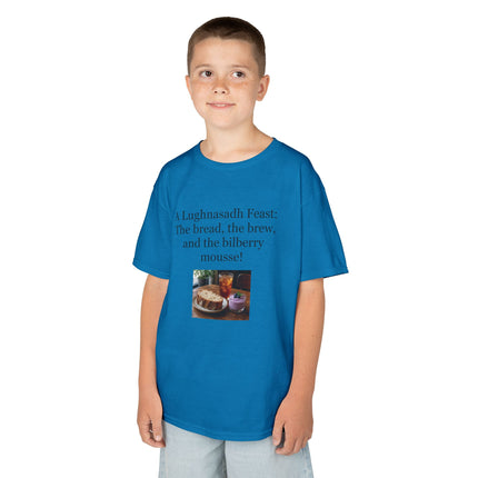 Lughnasadh  Kids Tee — “A Lughnasadh Feast: The bread, the brew, and the bilberry mousse!”