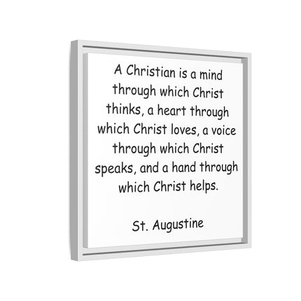 Canvas Wall Art - "A Christian is a mind..." St. Augustine Inspirational Quote (Framed)
