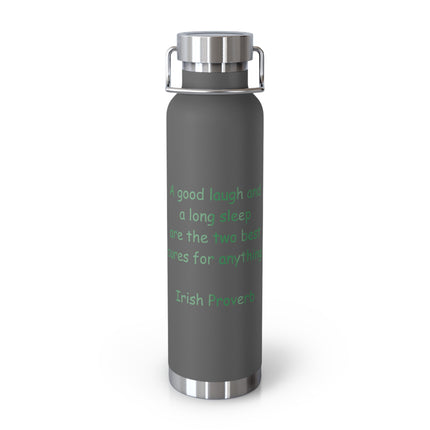 Copper Insulated Bottle – “Best Cures” Quote – 22oz Drinkware