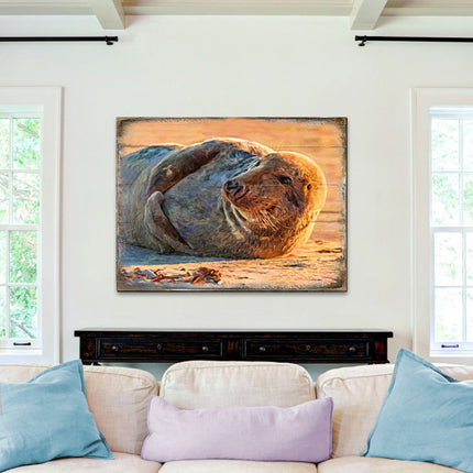 Speier Seal Wood Wooden Coastal Wall Art by Nature Wonders - Coastal Sea-Life Decor - 95260B-0