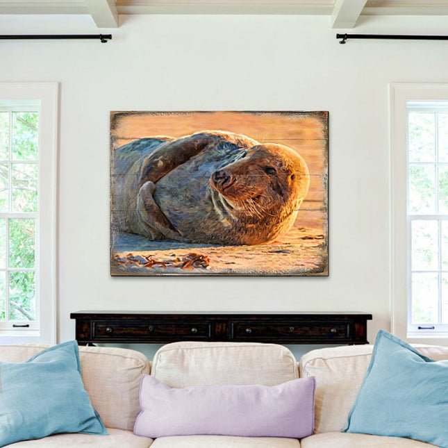 Speier Seal Wood Wooden Coastal Wall Art by Nature Wonders - Coastal Sea-Life Decor - 95260B-0