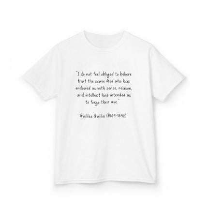 Galileo Quote Kids Tee – Heavy Cotton Shirt for Inspired Learning