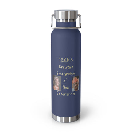 C.R.O.N.E. 22oz Copper Insulated Water Bottle - Creative Researcher of New Experiences
