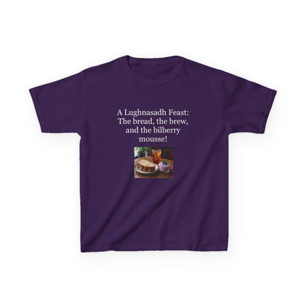 Lughnasadh  Kids Tee — “A Lughnasadh Feast: The bread, the brew, and the bilberry mousse!”
