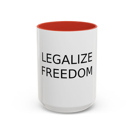 Legalize Freedom Accent Coffee Mug – Colored Handle 11/15oz
