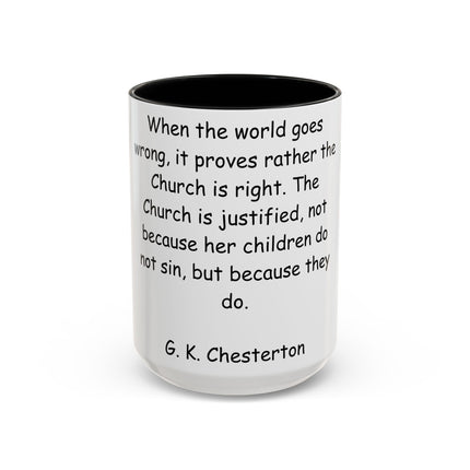 Inspirational Quote Coffee Mug - G.K. Chesterton - Cozy Reflection