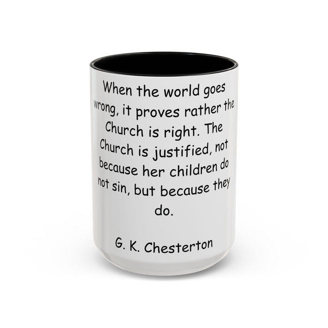 Inspirational Quote Coffee Mug - G.K. Chesterton - Cozy Reflection