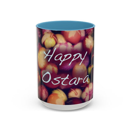 Ostara Celebration Mug – 15oz Accent Cup with Colored Egg Design