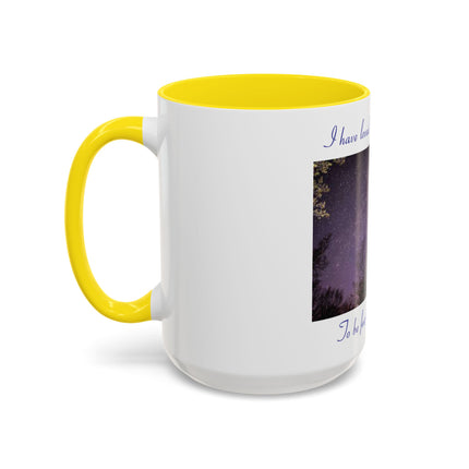 Starry Night Inspirational Coffee Mug – 15oz Accent Cup with Poetic Quote