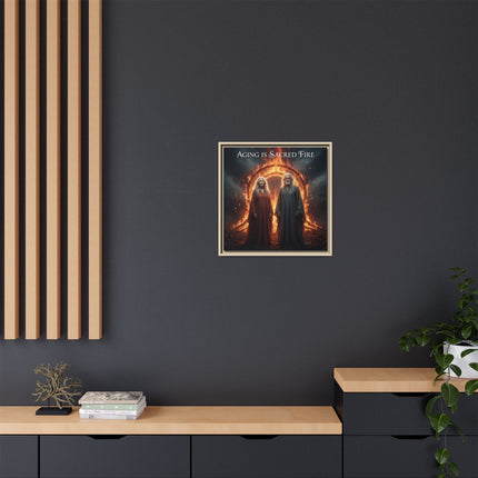 Aging Is Sacred Fire — Framed Matte Canvas Wall Art