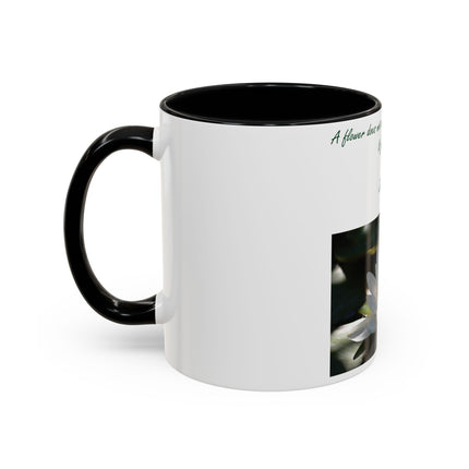 Zen Saying Accent Coffee Mug - Inspirational Flower Design - Perfect Gift for Mindfulness Lovers - 11oz
