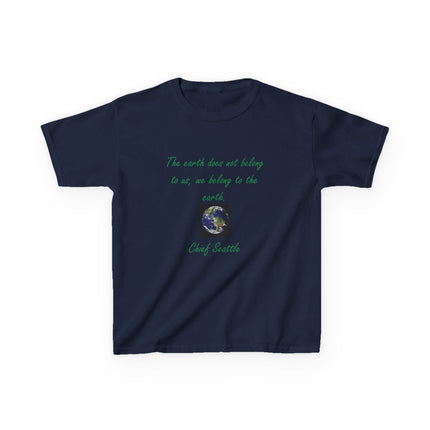 Kids Tee – “We Belong to the Earth” Quote – Eco-Friendly