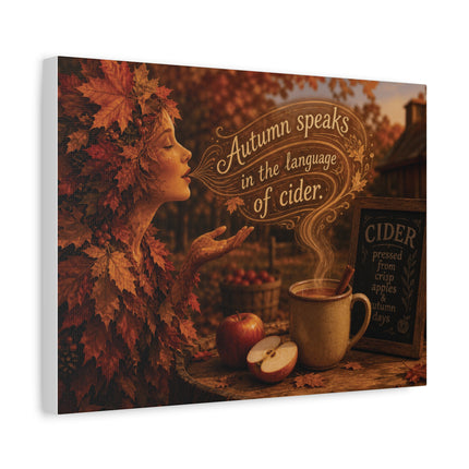 Autumn Speaks in the Language of Cider - Matte Canvas Wall Art
