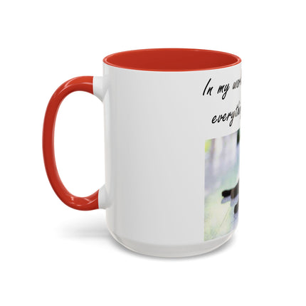 Black Cat Accent Ceramic Mug – “A Cat Makes Everything Better” – 15oz