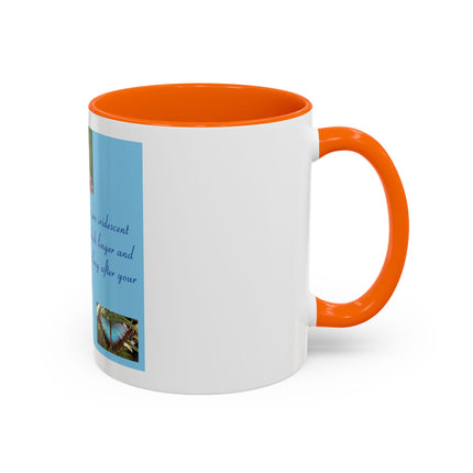 Butterfly Kindness Accent Coffee Mug — Rumi Inspirational Quote (11/15 oz)