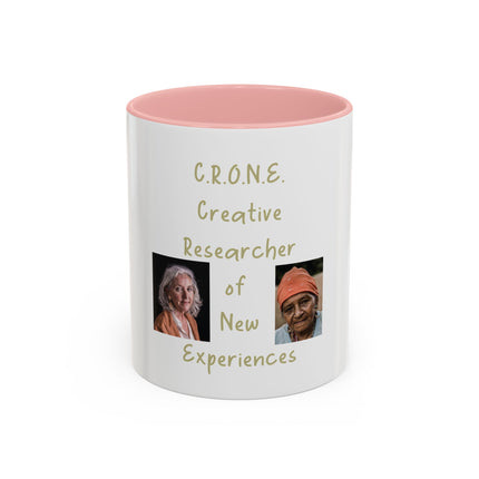CRONE Coffee Mug – "Creative Researcher of New Experiences" Accent Ceramic Mug (11/15 oz)