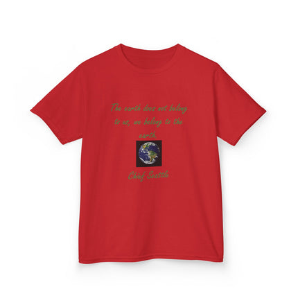 Kids Tee – “We Belong to the Earth” Quote – Eco-Friendly