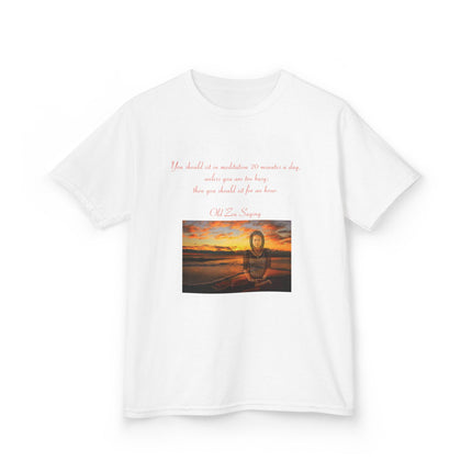 Zen Quote Kids Tee – Heavy Cotton Shirt for Calm & Curiosity