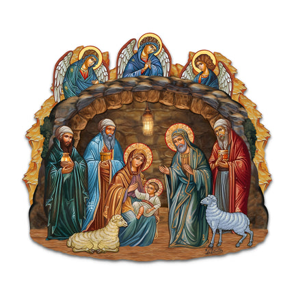 Orthodox Nativity Scene Holiday Door Decor by G. Debrekht - Nativity Holiday Decor - 8652762H-4