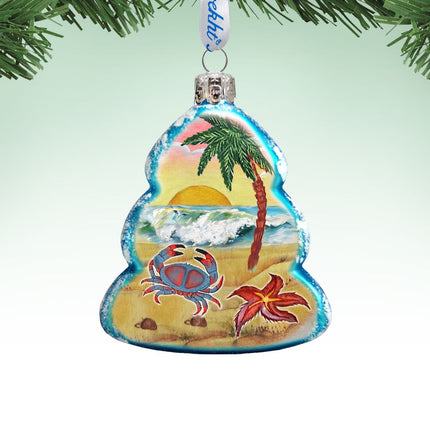 Tree Crab Mercury Glass Ornament by G. DeBrekht - Coastal Holiday Decor - 776277-0