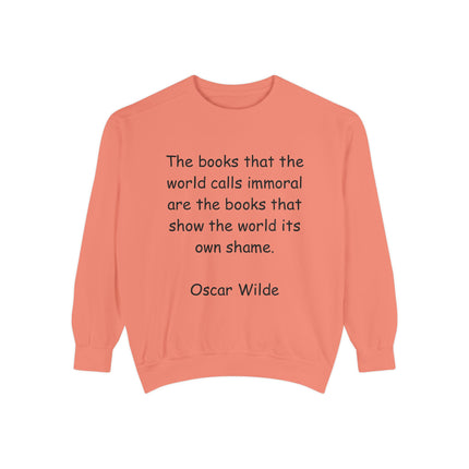 Oscar Wilde Quote Sweatshirt – “Books & Shame” – Unisex Literary Style